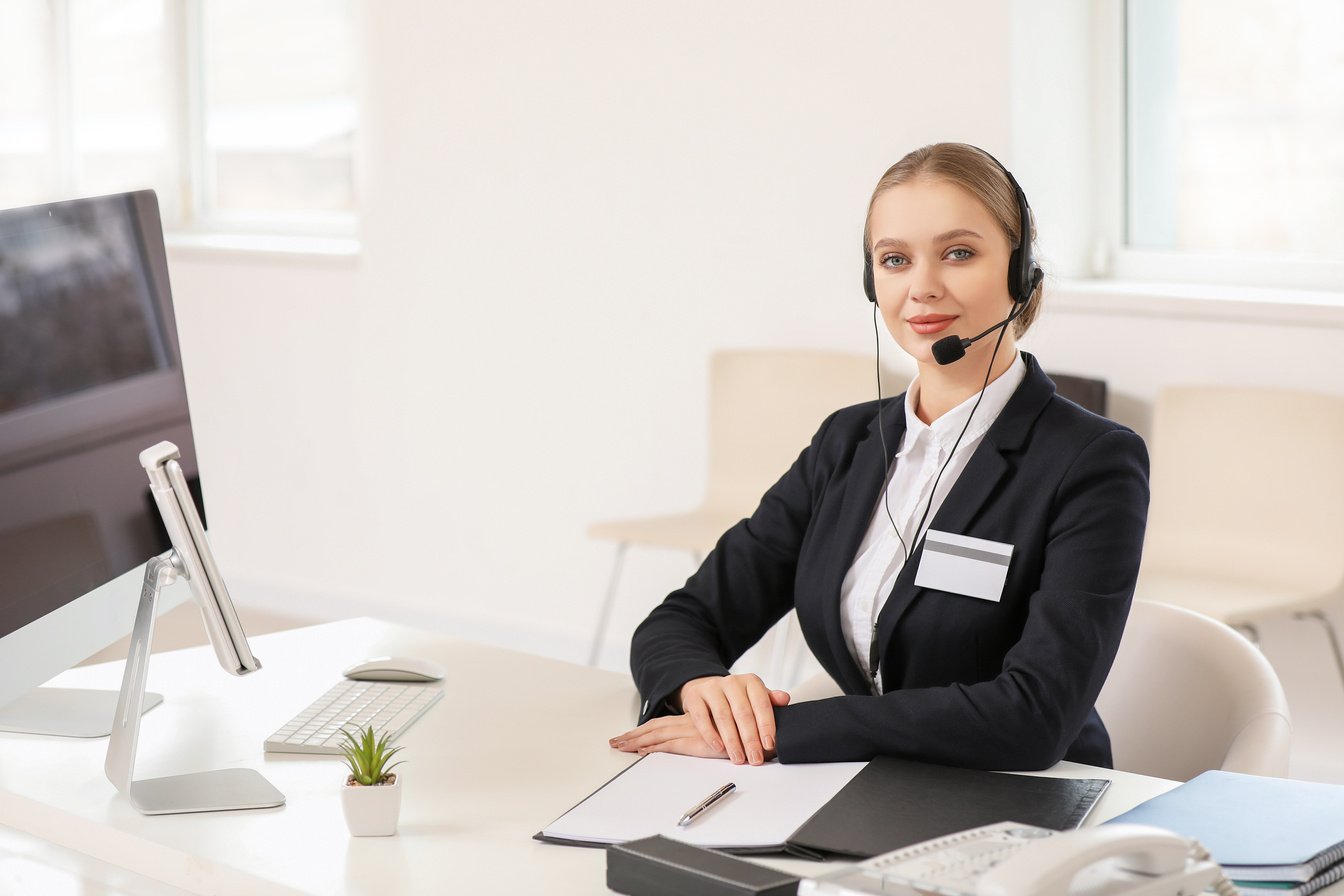 Female Secretary Working in the Office